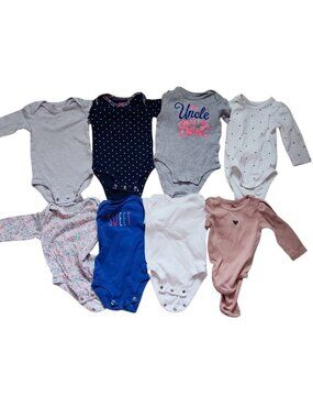 3 month Carter's & 2 h&m Long-Sleeve Baby Bodysuit